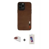 MARSİLYAN™- iPhone 13 Pro Max Kılıf Doruk Asil Koleksiyonu - Siyah Joko 5D Cam + Pers Alüminyum Kamera Lens - KI