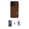 MARSİLYAN™- iPhone 13 Pro Max Kılıf Doruk Asil Koleksiyonu - Siyah Joko 5D Cam + Neon Fosforlu Kamera Lens - MI