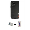MARSİLYAN™- iPhone 13 Pro Max Kılıf Doruk Asil Koleksiyonu - Siyah Joko 5D Cam + Rainbow Kamera Lens Koruma Cam - MI