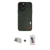 MARSİLYAN™- iPhone 13 Pro Max Kılıf Doruk Asil Koleksiyonu - Siyah Joko 5D Cam + Rainbow Kamera Lens Koruma Cam - MR