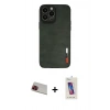MARSİLYAN™- iPhone 13 Pro Max Kılıf Doruk Asil Koleksiyonu - Siyah Joko 5D Cam + Rainbow Kamera Lens Koruma Cam - KI