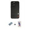 MARSİLYAN™- iPhone 13 Pro Max Kılıf Doruk Asil Koleksiyonu - Siyah Joko 5D Cam + Shine Kamera Lens Koruma Cam - GI