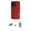 MARSİLYAN™- iPhone 13 Pro Max Kılıf Doruk Asil Koleksiyonu - Siyah Joko 5D Cam + Renkli Kamera Lens Koruma Cam - YL