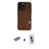 MARSİLYAN™- iPhone 13 Pro Max Kılıf Doruk Asil Koleksiyonu - Siyah Joko 5D Cam + Renkli Kamera Lens Koruma Cam - YL
