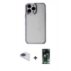 MARSİLYAN™- iPhone 13 Pro Max Kılıf Doruk Doku Prime - Şeffaf 360 Full Body Arka Koruyucu + Pers Alüminyum Kamera Lens - LT