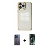 MARSİLYAN™- iPhone 13 Pro Max Kılıf Doruk Doku Prime - Şeffaf 360 Full Body Arka Koruyucu + Neon Fosforlu Kamera Lens - MI