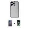 MARSİLYAN™- iPhone 13 Pro Max Kılıf Doruk Doku Prime - Şeffaf 360 Full Body Arka Koruyucu + Neon Fosforlu Kamera Lens - MI