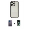 MARSİLYAN™- iPhone 13 Pro Max Kılıf Doruk Doku Prime - Şeffaf 360 Full Body Arka Koruyucu + Neon Fosforlu Kamera Lens - MI