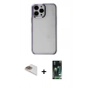 MARSİLYAN™- iPhone 13 Pro Max Kılıf Doruk Doku Prime - Şeffaf 360 Full Body Arka Koruyucu + Pers Alüminyum Kamera Lens - GD