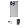 MARSİLYAN™- iPhone 13 Pro Max Kılıf Doruk Doku Prime - Şeffaf 360 Full Body Arka Koruyucu + Pers Alüminyum Kamera Lens - SABE