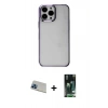 MARSİLYAN™- iPhone 13 Pro Max Kılıf Doruk Doku Prime - Şeffaf 360 Full Body Arka Koruyucu + Rainbow Kamera Lens Koruma Cam - MI