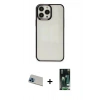 MARSİLYAN™- iPhone 13 Pro Max Kılıf Doruk Doku Prime - Şeffaf 360 Full Body Arka Koruyucu + Rainbow Kamera Lens Koruma Cam - MI