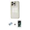 MARSİLYAN™- iPhone 13 Pro Max Kılıf Doruk Doku Prime - Şeffaf 360 Full Body Arka Koruyucu + Shine Kamera Lens Koruma Cam - MI