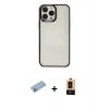 MARSİLYAN™- iPhone 13 Pro Max Kılıf Doruk Doku Prime - Şeffaf Maxco Cam Ekran Koruyucu + Shine Kamera Lens Koruma Cam - MI