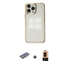 MARSİLYAN™- iPhone 13 Pro Max Kılıf Doruk Doku Prime - Şeffaf Maxco Cam Ekran Koruyucu + Renkli Kamera Lens Koruma Cam - PE