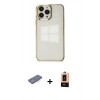 MARSİLYAN™- iPhone 13 Pro Max Kılıf Doruk Doku Prime - Şeffaf Maxco Cam Ekran Koruyucu + Renkli Kamera Lens Koruma Cam - MI