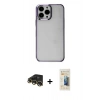 MARSİLYAN™- iPhone 13 Pro Max Kılıf Doruk Doku Prime - Siyah 6D Mat Seramik Hayalet Nano Ekran Koruyucu + Raze Metal Kamera Lens - GD