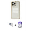MARSİLYAN™- iPhone 13 Pro Max Kılıf Doruk Doku Prime - Siyah Bilvis 5in1 3D Magic Cam Ekran Koruyucu + Pers Alüminyum Kamera Lens - LT