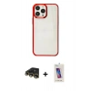 MARSİLYAN™- iPhone 13 Pro Max Kılıf Doruk Doku Prime - Siyah Joko 5D Cam + Raze Metal Kamera Lens - GD