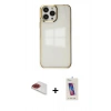 MARSİLYAN™- iPhone 13 Pro Max Kılıf Doruk Doku Prime - Siyah Joko 5D Cam + Pers Alüminyum Kamera Lens - KI
