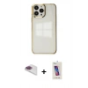 MARSİLYAN™- iPhone 13 Pro Max Kılıf Doruk Doku Prime - Siyah Joko 5D Cam + Pers Alüminyum Kamera Lens - GI
