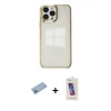 MARSİLYAN™- iPhone 13 Pro Max Kılıf Doruk Doku Prime - Siyah Joko 5D Cam + Shine Kamera Lens Koruma Cam - MI