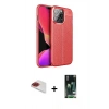 MARSİLYAN™- iPhone 13 Pro Max Kılıf Doruk Klasik Özel Seri - Şeffaf 360 Full Body Arka Koruyucu + Pers Alüminyum Kamera Lens - KI