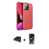 MARSİLYAN™- iPhone 13 Pro Max Kılıf Doruk Klasik Özel Seri - Şeffaf 360 Full Body Arka Koruyucu + Raze Metal Kamera Lens - GD