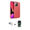 MARSİLYAN™- iPhone 13 Pro Max Kılıf Doruk Klasik Özel Seri - Şeffaf 360 Full Body Arka Koruyucu + Pers Alüminyum Kamera Lens - SABE