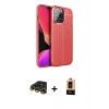 MARSİLYAN™- iPhone 13 Pro Max Kılıf Doruk Klasik Özel Seri - Şeffaf Maxco Cam Ekran Koruyucu + Raze Metal Kamera Lens - GD