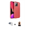 MARSİLYAN™- iPhone 13 Pro Max Kılıf Doruk Klasik Özel Seri - Şeffaf Maxco Cam Ekran Koruyucu + Pers Alüminyum Kamera Lens - LT