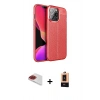 MARSİLYAN™- iPhone 13 Pro Max Kılıf Doruk Klasik Özel Seri - Şeffaf Maxco Cam Ekran Koruyucu + Pers Alüminyum Kamera Lens - KI