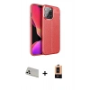 MARSİLYAN™- iPhone 13 Pro Max Kılıf Doruk Klasik Özel Seri - Şeffaf Maxco Cam Ekran Koruyucu + Rainbow Kamera Lens Koruma Cam - BZ