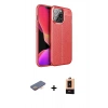 MARSİLYAN™- iPhone 13 Pro Max Kılıf Doruk Klasik Özel Seri - Şeffaf Maxco Cam Ekran Koruyucu + Renkli Kamera Lens Koruma Cam - TU