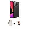 MARSİLYAN™- iPhone 13 Pro Max Kılıf Doruk Klasik Özel Seri - Şeffaf Maxco Cam Ekran Koruyucu + Shine Kamera Lens - GD