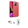 MARSİLYAN™- iPhone 13 Pro Max Kılıf Doruk Klasik Özel Seri - Şeffaf Pasifik Cam Ekran Koruyucu + Pers Alüminyum Kamera Lens - GD