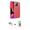 MARSİLYAN™- iPhone 13 Pro Max Kılıf Doruk Klasik Özel Seri - Siyah 6D Mat Seramik Hayalet Nano Ekran Koruyucu + Pers Alüminyum Kamera Lens - GD