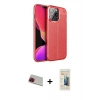MARSİLYAN™- iPhone 13 Pro Max Kılıf Doruk Klasik Özel Seri - Siyah 6D Mat Seramik Hayalet Nano Ekran Koruyucu + Rainbow Kamera Lens Koruma Cam - KI