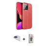 MARSİLYAN™- iPhone 13 Pro Max Kılıf Doruk Klasik Özel Seri - Siyah Bilvis 3D Cam Ekran Koruyucu + Pers Alüminyum Kamera Lens - LT