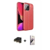 MARSİLYAN™- iPhone 13 Pro Max Kılıf Doruk Klasik Özel Seri - Siyah Bilvis 3D Mat Cam Ekran Koruyucu + Raze Metal Kamera Lens - GD