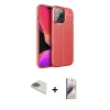 MARSİLYAN™- iPhone 13 Pro Max Kılıf Doruk Klasik Özel Seri - Siyah Bilvis 3D Mat Cam Ekran Koruyucu + Pers Alüminyum Kamera Lens - GD