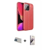 MARSİLYAN™- iPhone 13 Pro Max Kılıf Doruk Klasik Özel Seri - Siyah Bilvis 3D Mat Cam Ekran Koruyucu + Rainbow Kamera Lens Koruma Cam - MI