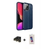 MARSİLYAN™- iPhone 13 Pro Max Kılıf Doruk Klasik Özel Seri - Siyah Joko 5D Cam + Raze Metal Kamera Lens - GD