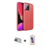 MARSİLYAN™- iPhone 13 Pro Max Kılıf Doruk Klasik Özel Seri - Siyah Joko 5D Cam + Mavi Rainbow Kamera Lens Koruma Cam