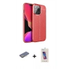 MARSİLYAN™- iPhone 13 Pro Max Kılıf Doruk Klasik Özel Seri - Siyah Joko 5D Cam + Renkli Kamera Lens Koruma Cam - SI