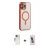 MARSİLYAN™- iPhone 13 Pro Max Kılıf Doruk Minimal - Siyah Joko 5D Cam + Shine Kamera Lens - GD