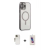 MARSİLYAN™- iPhone 13 Pro Max Kılıf Doruk Minimal - Siyah Joko 5D Cam + Shine Kamera Lens - GD