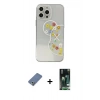 MARSİLYAN™- iPhone 13 Pro Max Kılıf Eksen Asil Prime - Şeffaf 360 Full Body Arka Koruyucu + Açık Yeşil Metal Kamera Lens Koruma Cam