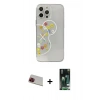 MARSİLYAN™- iPhone 13 Pro Max Kılıf Eksen Asil Prime - Şeffaf 360 Full Body Arka Koruyucu + Rainbow Kamera Lens Koruma Cam - KI