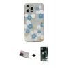 MARSİLYAN™- iPhone 13 Pro Max Kılıf Eksen Asil Prime - Şeffaf 360 Full Body Arka Koruyucu + Rainbow Kamera Lens Koruma Cam - KI